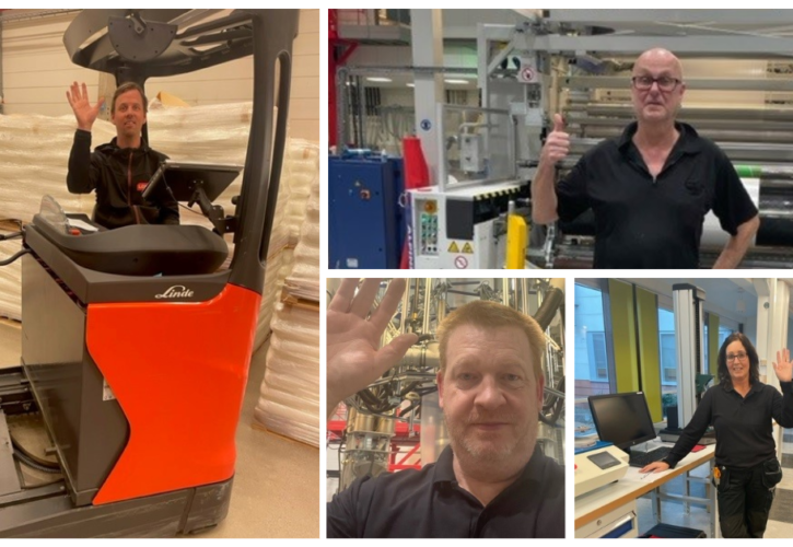 people on production site